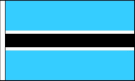Botswana Hand Waving Flags